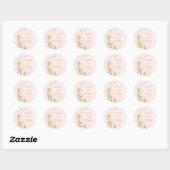 Sticker Rond Fairy Garden Girl Birthday Party (Feuille)