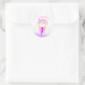 Sticker Rond Fairy Girl 1er anniversaire Merci (Sac)