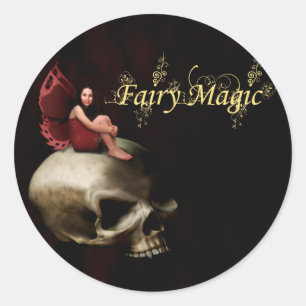 Sticker Rond Fairy Magie Halloween Fairy