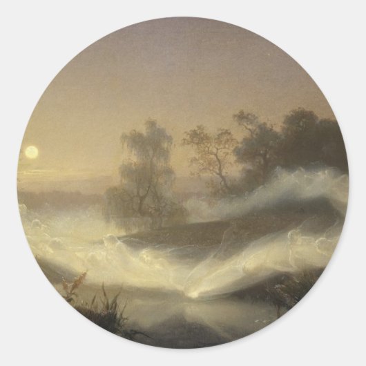 Sticker Rond Fairy Mist en clair de lune (Devant)