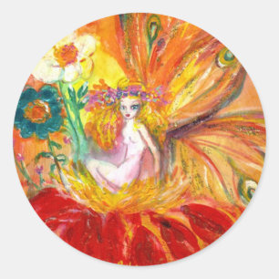 STICKER ROND FAIRY OF THE FLOWER