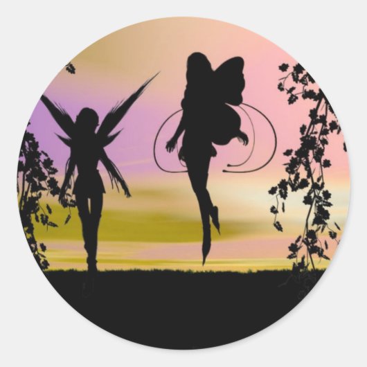 Sticker Rond Fairy Sisters (Devant)