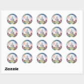 Sticker Rond Fairy Tale Castle Party (Feuille)