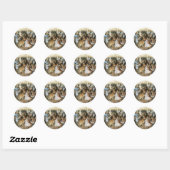 Sticker Rond Fairy Twilight par John Anster Fitzgerald (Feuille)