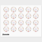 Sticker rond Fairy Whimsical Premier anniversaire (Feuille)