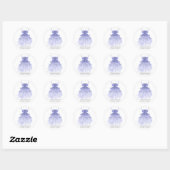 Sticker Rond Fairy Wing Lavender Gown | Merci de feuilles viole (Feuille)