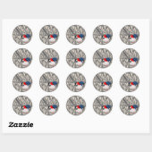 Sticker Rond Fairy Wren (Feuille)
