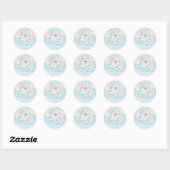 Sticker Rond Fairytale bébé Pony Blue ballon étoile Douche (Feuille)