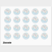 Sticker Rond Fairytale bébé Pony Blue ballons étoile Anniversai (Feuille)
