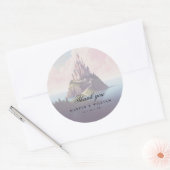 Sticker Rond Fairytale château mariage merci (Enveloppe)