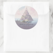 Sticker Rond Fairytale château mariage merci (Sac)