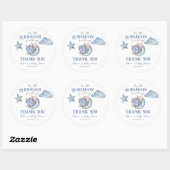 Sticker Rond Fairytale Dreamy Dragon Baby Shower (Feuille)