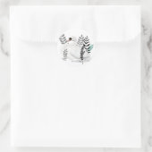 Sticker Rond Fairytale Swan Illustration Folk Botanical (Sac)