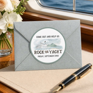 Sticker Rond Fais bouger le yacht