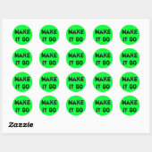 Sticker Rond Fais-Le Bouger ! (Feuille)