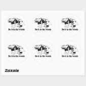 STICKER ROND FAIS-LE DANS LES BOIS 3 (Feuille)