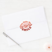 Sticker Rond Fais-moi sourire (Enveloppe)