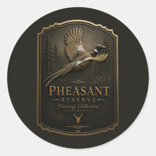 Sticker Rond Faisan, chasse royale