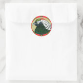 Sticker Rond Faisan et fleurs d'Amherst (Sac)