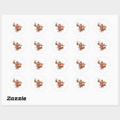 Sticker Rond faisant griller du homard (Feuille)
