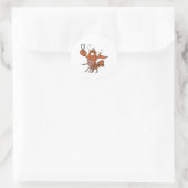 Sticker Rond faisant griller du homard (Sac)