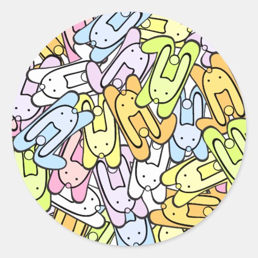 Sticker Rond faisceaux de couleurs (Devant)