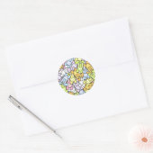 Sticker Rond faisceaux de couleurs (Enveloppe)