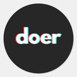 Sticker Rond Faiseur Glitchy