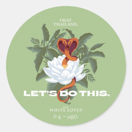Sticker Rond "Faisons ça" Cobra - Le Lotus Blanc (Devant)