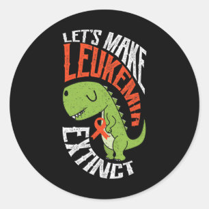 Sticker Rond Faisons de la leucémie un hématologue de dinosaure