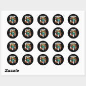 Sticker Rond Faisons des rouleaux pour un anniversaire de bowli (Feuille)