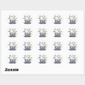 Sticker Rond Faisons du thé - 01 (Feuille)