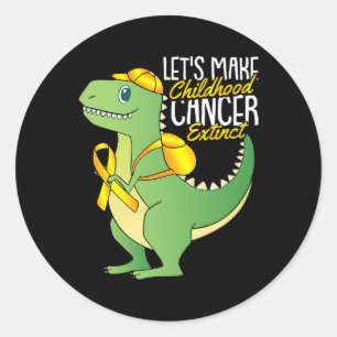 Sticker Rond Faisons en sorte que le cancer de l'enfance sensib