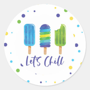 Sticker Rond Faisons froid Anniversaire d'été