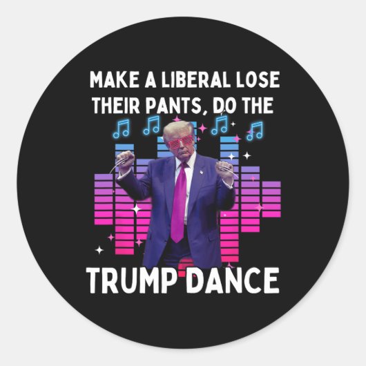 Sticker Rond Faisons La Danse Trump - Pro Trump Family Present (Devant)