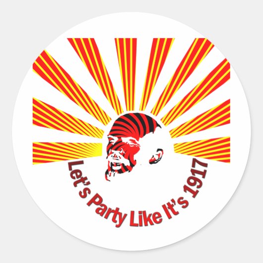 Sticker Rond Faisons la fête (Devant)