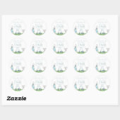 Sticker Rond Faisons la fête au golf bleu Let's Par-Tee 2e anni (Feuille)