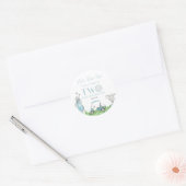 Sticker Rond Faisons la fête au golf bleu Let's Par-Tee 2e anni (Enveloppe)