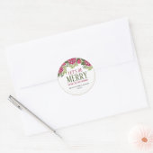 Sticker Rond Faisons la fête Noël Fleurs Mariage Douche (Enveloppe)