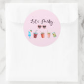 Sticker Rond Faisons la fête Summer Soiree (Sac)