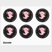 Sticker Rond Faisons la fête un lot ・ Anniversaire Axolotl (Feuille)