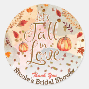 Sticker Rond Faisons l'Amour Salle de Mariage sous les Feuilles