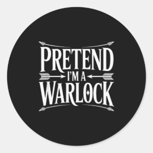 Sticker Rond Faisons semblant que je suis un sorcier de fantasy