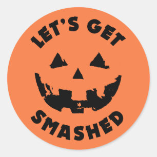 Sticker Rond Faisons tomber - Citation d'Halloween