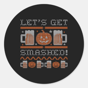 Sticker Rond Faisons tomber le costume d'Halloween