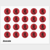 Sticker Rond Faisons un accord avec le diable (Feuille)