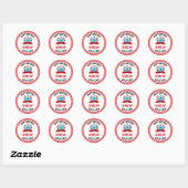 Sticker Rond Faisons une partie de bowling ! Fête d'anniversair (Feuille)