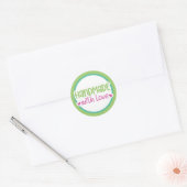 Sticker Rond Fait à la main avec amour (Enveloppe)