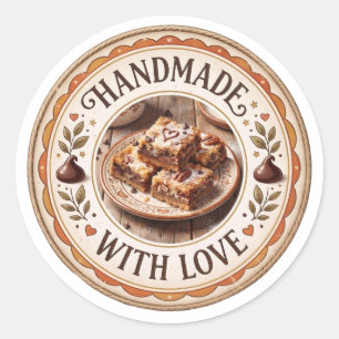 Sticker Rond Fait à la main avec Amour Barres Magiques au Cho