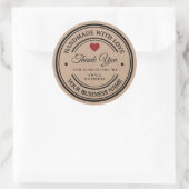 Sticker Rond fait à la main avec amour | merci | classe de papi (Sac)
